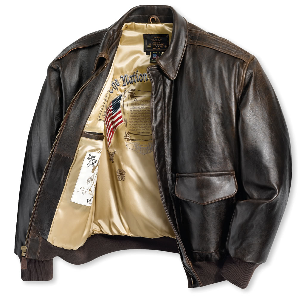 The Army Air Corps Leather Flight Jacket Army Military 