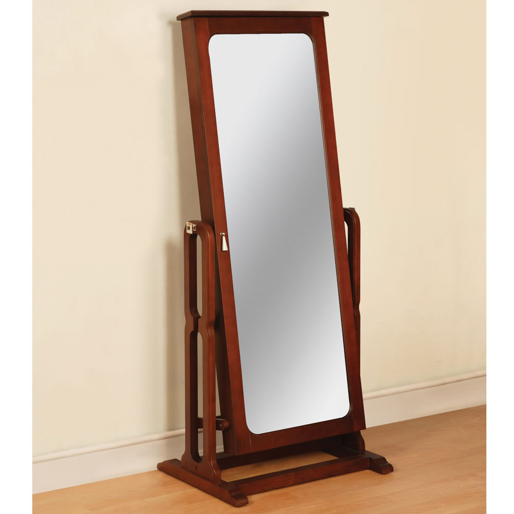 The Free Standing Mirrored Jewelry Armoire Hammacher Schlemmer indice8