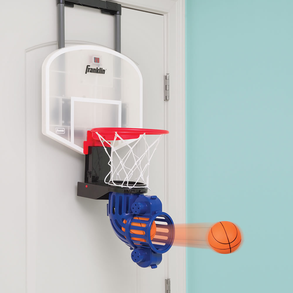 The Automatic Return Indoor Basketball Net Hammacher Schlemmer