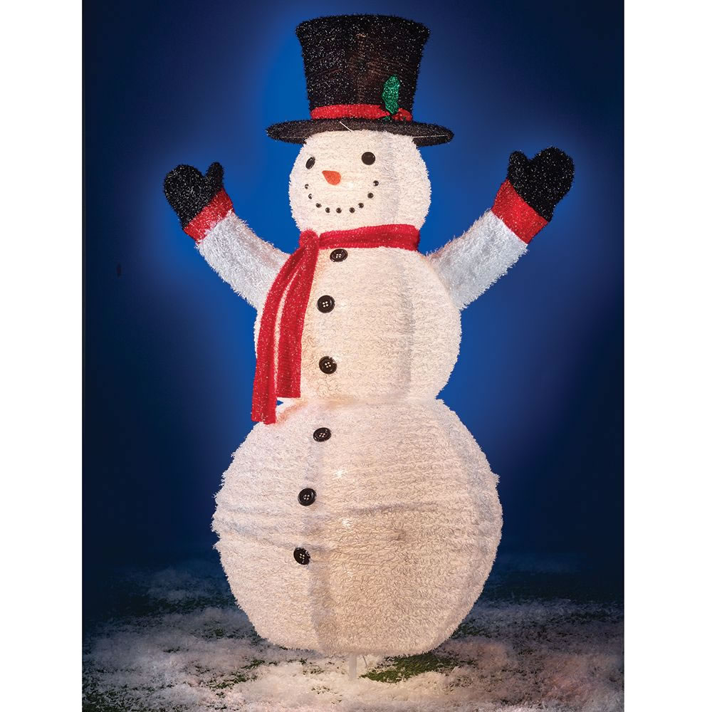 the illuminated 6 foot pop up snowman hammacher schlemmer the illuminated 6 foot pop up snowman hammacher schlemmer