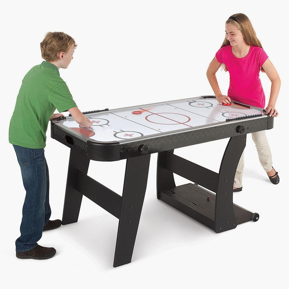 Air Hockey Tables And Puck Floating On Air Air Hockey