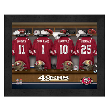 The Personalized NFL Locker Room Print