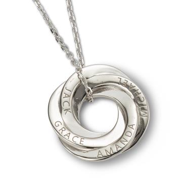 The Personalized Keepsake Necklace (Four Ring)