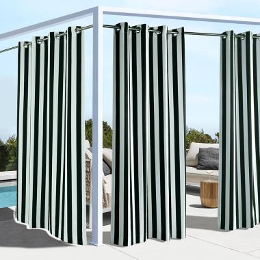 The Outdoor Antigua Curtains (Opaque Stripe - 50