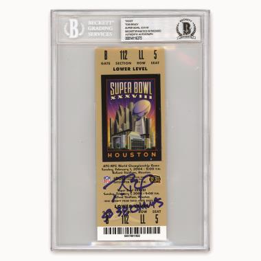 Tom Brady Tampa Bay Buccaneers Autographed & Inscribed Super Bowl LV  Beckett Fanatics Witnessed Authenticated Game Ticket