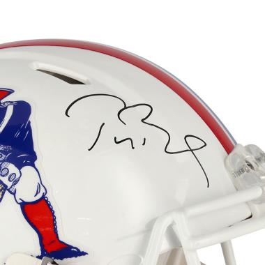 Tom Brady New England Patriots Autographed Riddell 1982-1989 Throwback Logo  Speed Authentic Helmet