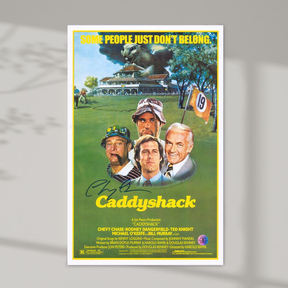 Chevy Chase, Bill Murray, Rodney Dangerfield Caddy Shack signed and fr –  Awesome Artifacts