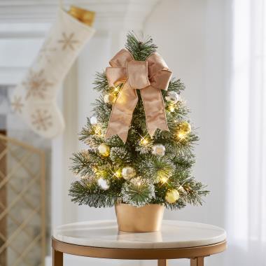 Gold and Champagne Christmas Tree Ribbon