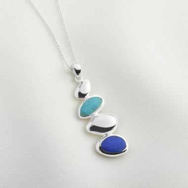 The Sea Lover's Turquoise Lapis Pendant