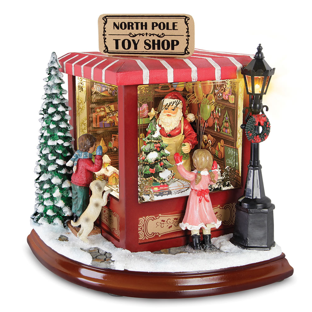 The Animated Musical Santa's Toy Shop - Hammacher Schlemmer