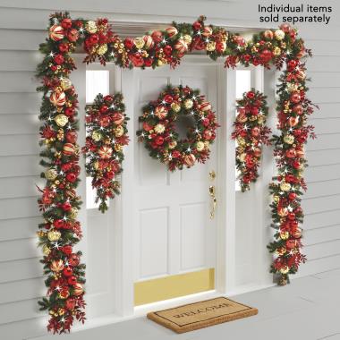 The Cordless Prelit Kensington Holiday Trim (30" Wreath)