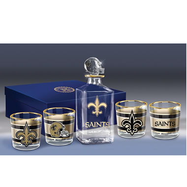 New Orleans Saints - Whiskey Box Gift Set