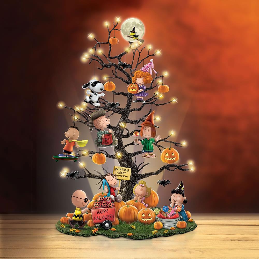 The Peanuts "It's The Great Pumpkin" Illuminated Halloween Tree - Hammacher Schlemmer