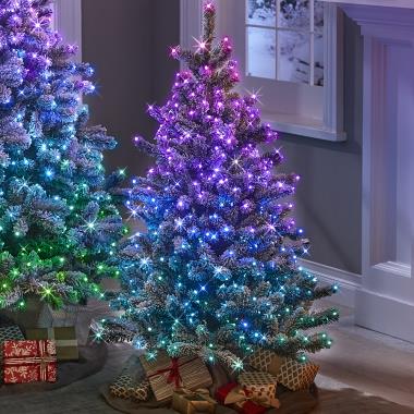 The Dancing Light Flocked Tree (4 1/2)