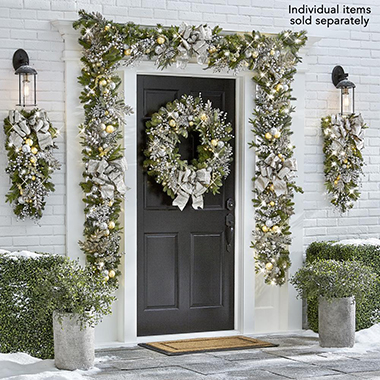 The Cordless Prelit Silver And Champagne Holiday Trim