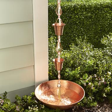 The Falling Water Copper Rain Chain