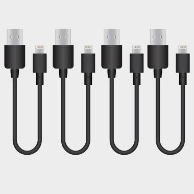 Lightning Cables For The 7 or 8 Device Charging Station (Black)
