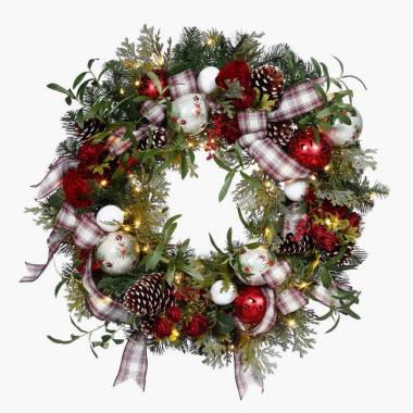 The Cordless Prelit Chateau de Villette Holiday Trim (Wreath)