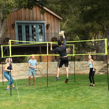 The Four Square Volleyball Or Badminton Game