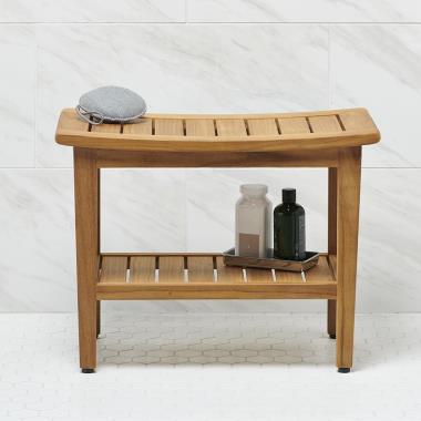The Solid Teak Shower Bench