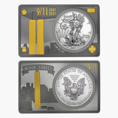 The 20th Anniversary Of 9/11 Silver Bar And Coin Set