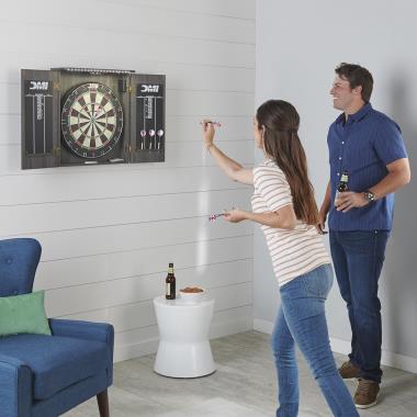 The Lighted Dartboard Cabinet Set