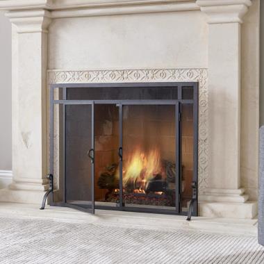The Solid Iron Spark Suppressing Fireplace Screen