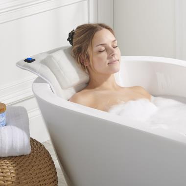 The Cordless Massaging Water Spa Mat - Hammacher Schlemmer