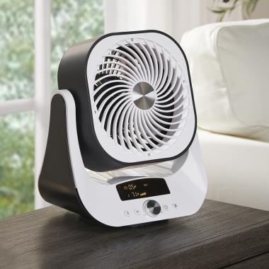 The Dual Oscillating Tabletop Air Circulator