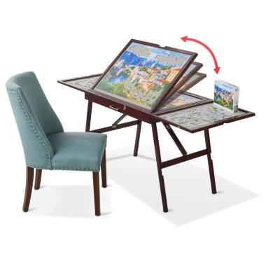 The Adjustable Height Fold And Store Puzzle Table