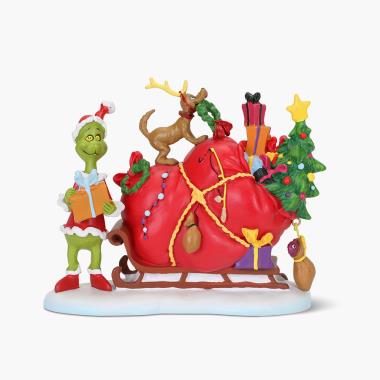 The Grinch Whoville Illuminated Village (Grinch's Small Heart Grew Figure)