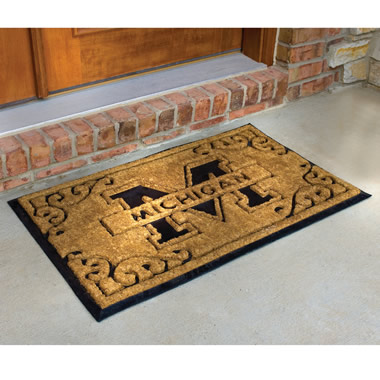 The Alma Mater Doormat Hammacher Schlemmer