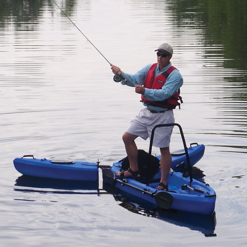 The Only Stand Up Fisherman's Kayak - Hammacher Schlemmer