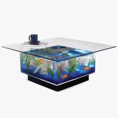 Midwest Tropical Aquarium Coffee Table 25 Gallon Freshwater Acrylic 675, Digital Coffee Table Hammacher Schlemmer