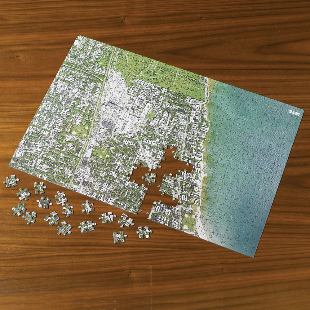 Personalized Satellite Map Jigsaw Puzzle