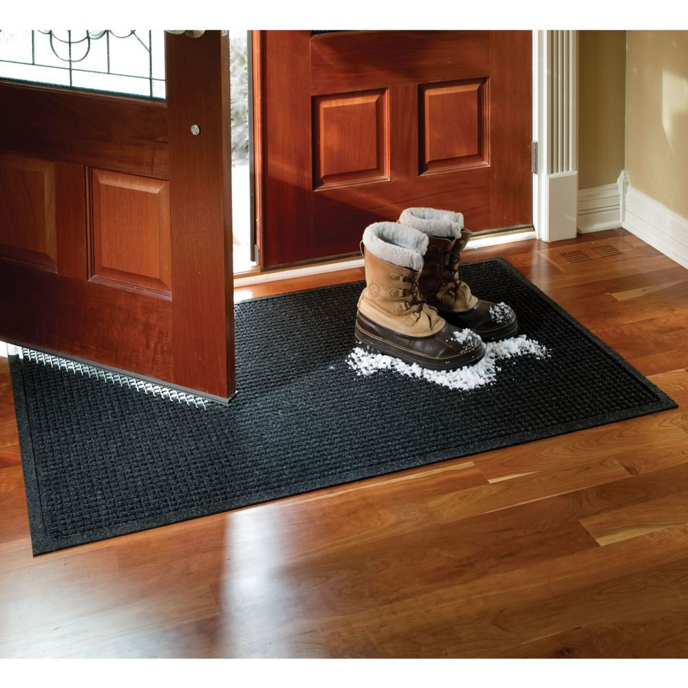 Door Mat, Indoor Doormat,20X31.5 Front Back Door Non-Slip Rug Rubber  Backing, Low-Profile Entrance Rugs, Absorbent Resist Dirt Doormats Inside  Doormat Entryway Machine Machine Washable (Black)