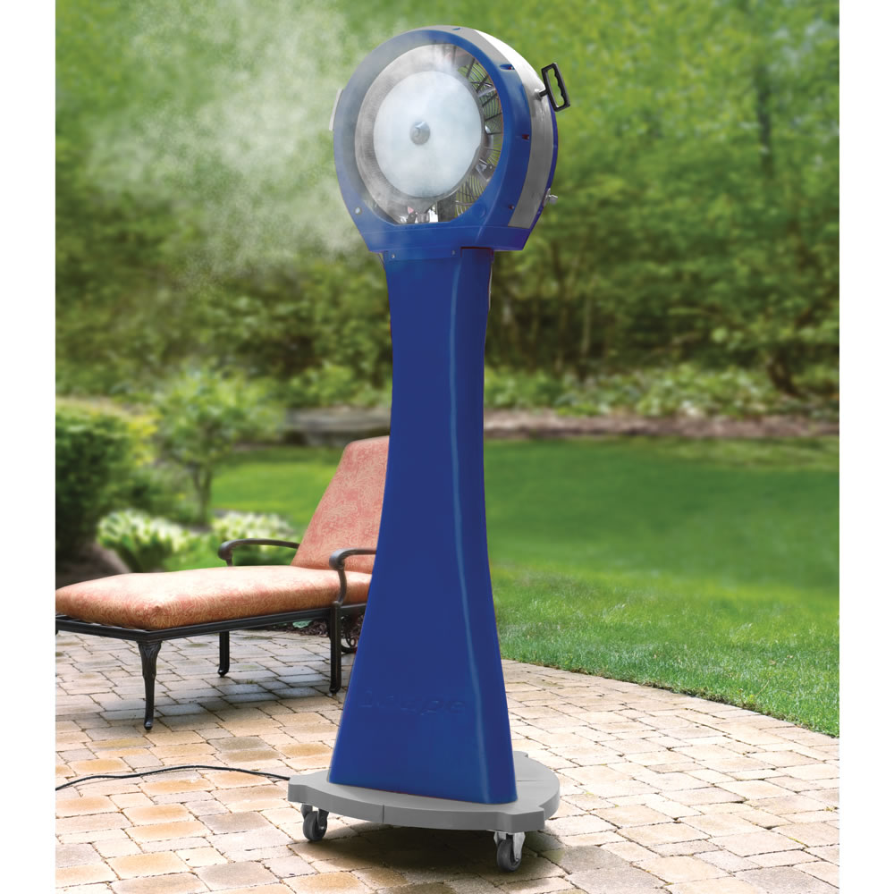 The 21 Gallon Portable Misting Fan Hammacher Schlemmer