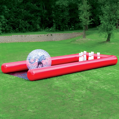 Inflatable Human Bowling Ball Game Hammacher Schlemmer