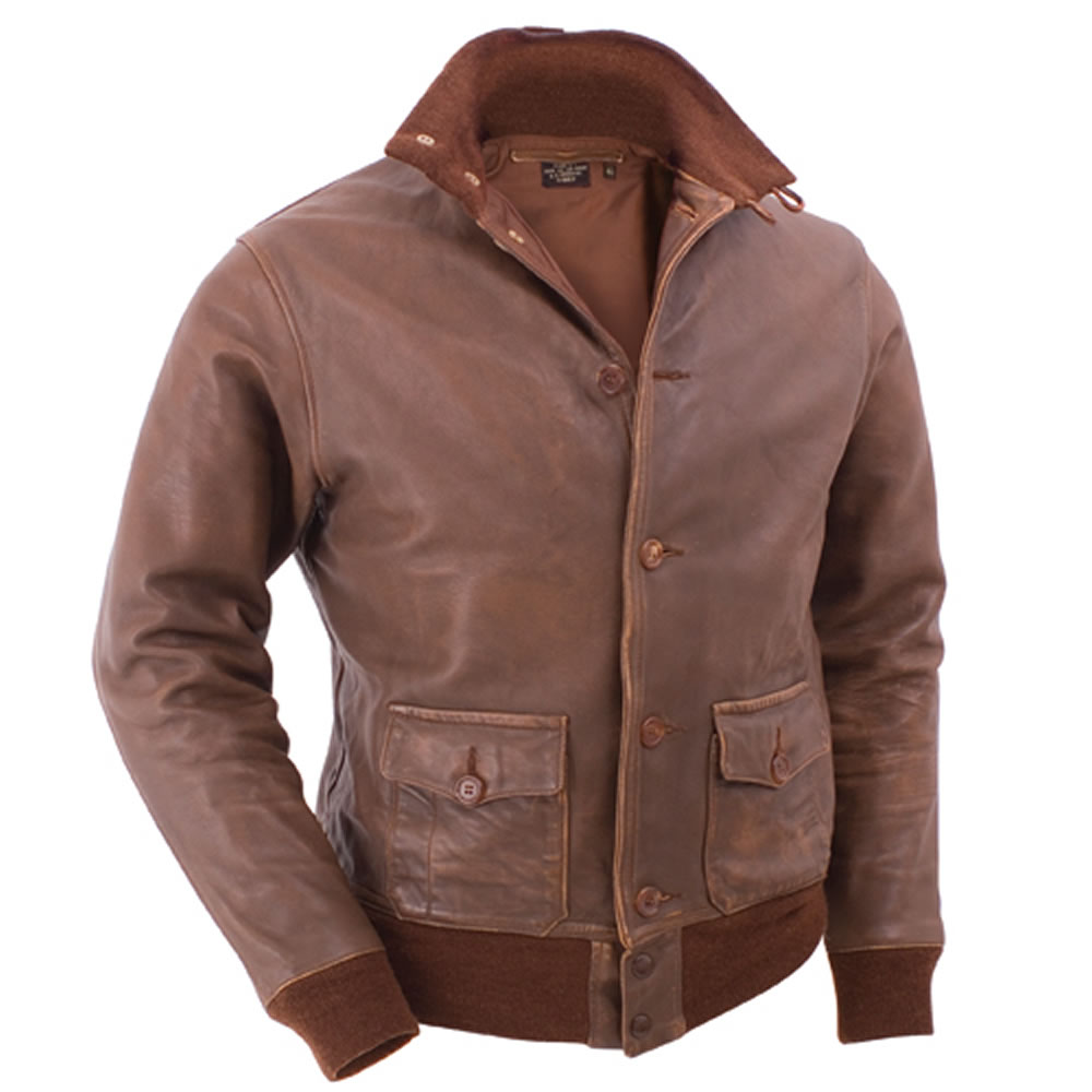 The Genuine A-1 Leather Flight Jacket - Hammacher Schlemmer