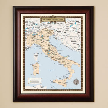 The Personalized European Country Travels Map