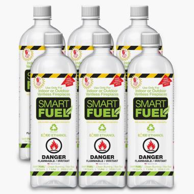 Six 1-Liter Fuel Bottles For The Tabletop Fireplace And The Wall-Mounted Fireplace