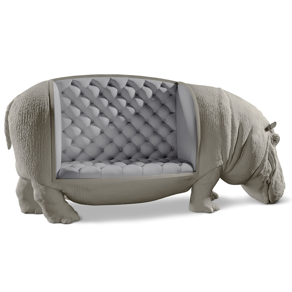 - Handcrafted Hippopotamine Hammacher Sofa Schlemmer The