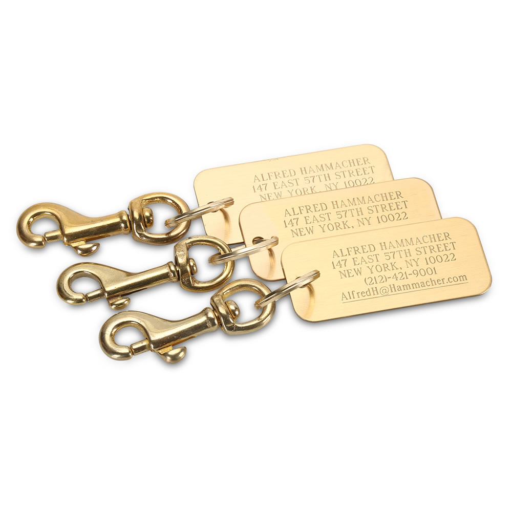 Luggage Tag with Personalized Brass Plate