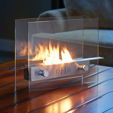 The Monogrammed Tabletop Fireplace