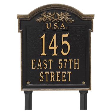 The Franklin Landmark Address Wall Plaque - Hammacher Schlemmer