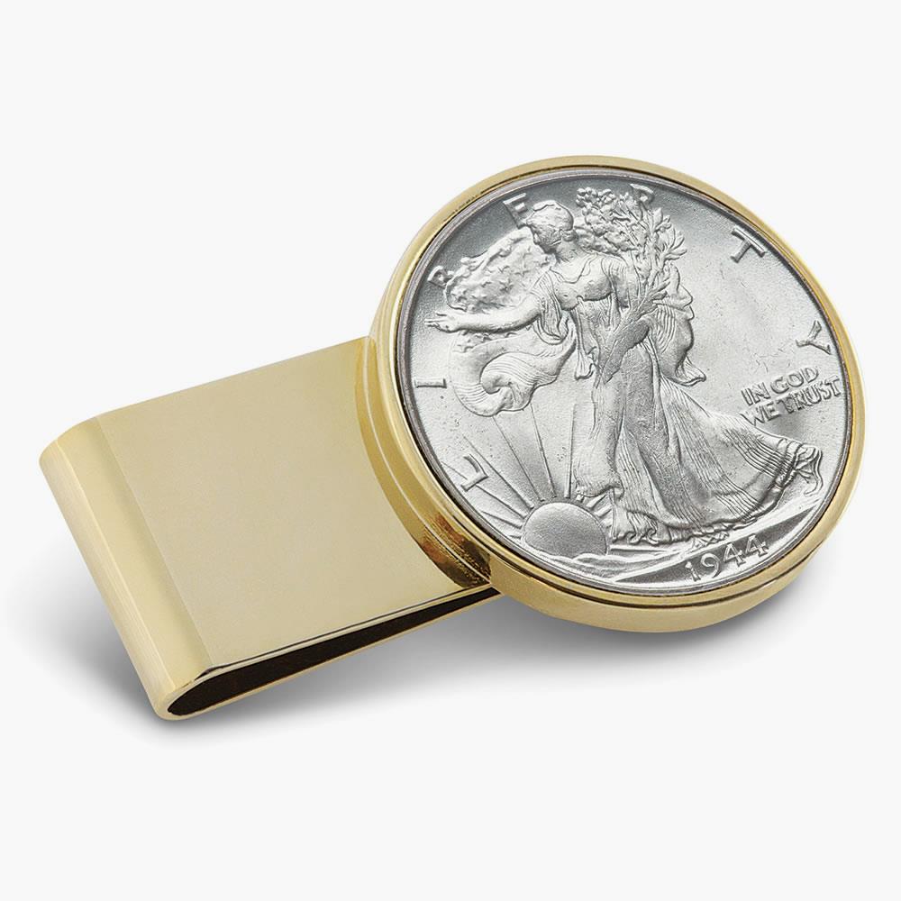 Year Of Your Birth Half Dollar Money Clip - Silver