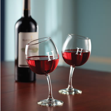 The Mirthful Sommelier's Monogrammed Wine Glasses