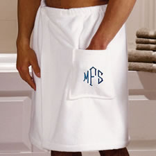 The Monogrammed Hammacher Schlemmer Genuine Turkish Cotton Luxury Shower Wrap (Men's)