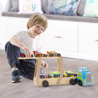 The Personalized Wooden Race Car Set