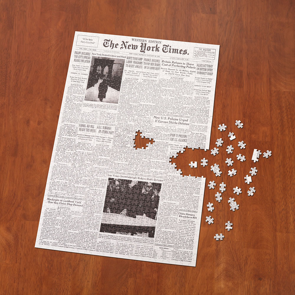 New York Times Jigsaw Puzzle Of Your Birth Date - 1,000 Pieces